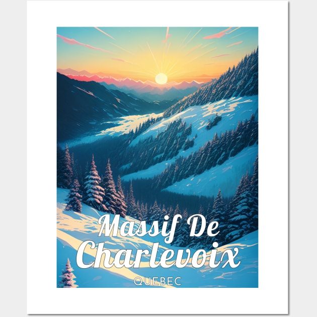 Massif de charlevoix ski - Quebec Wall Art by UbunTo